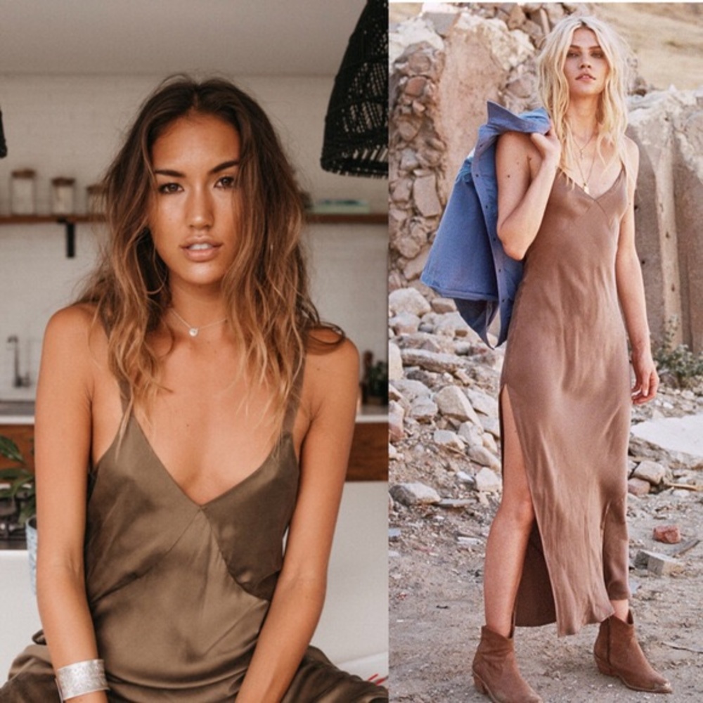 Spell cabin love nutmeg slip dress